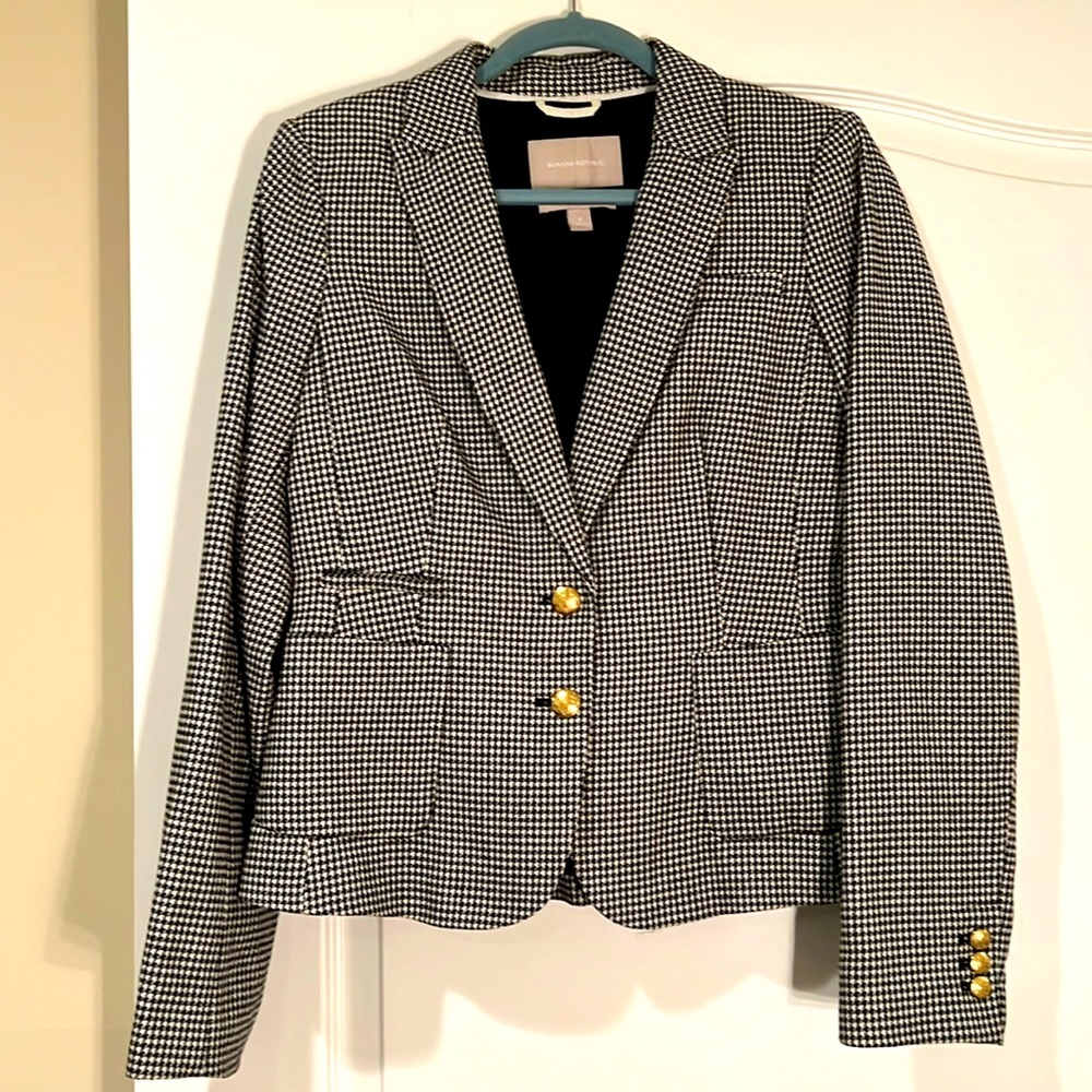 BANANA REPUBLIC HOUNDSTOOTH BLAZER